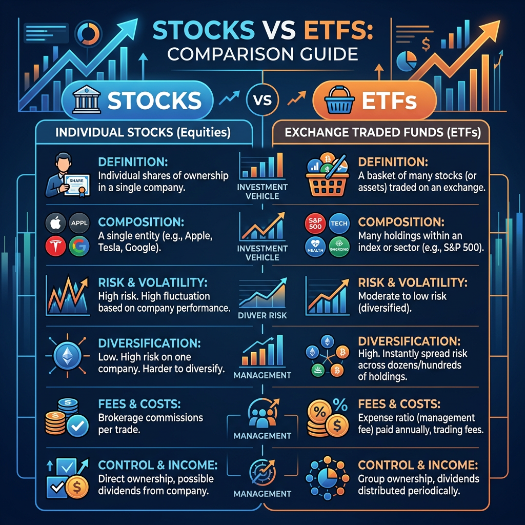 ETFs vs. Stocks: Which One Actually Fits Your Investing Goals?
